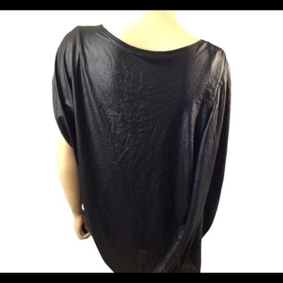 BCBG Maxazria Elodie Wrap Black Top - Picture 2 of 6